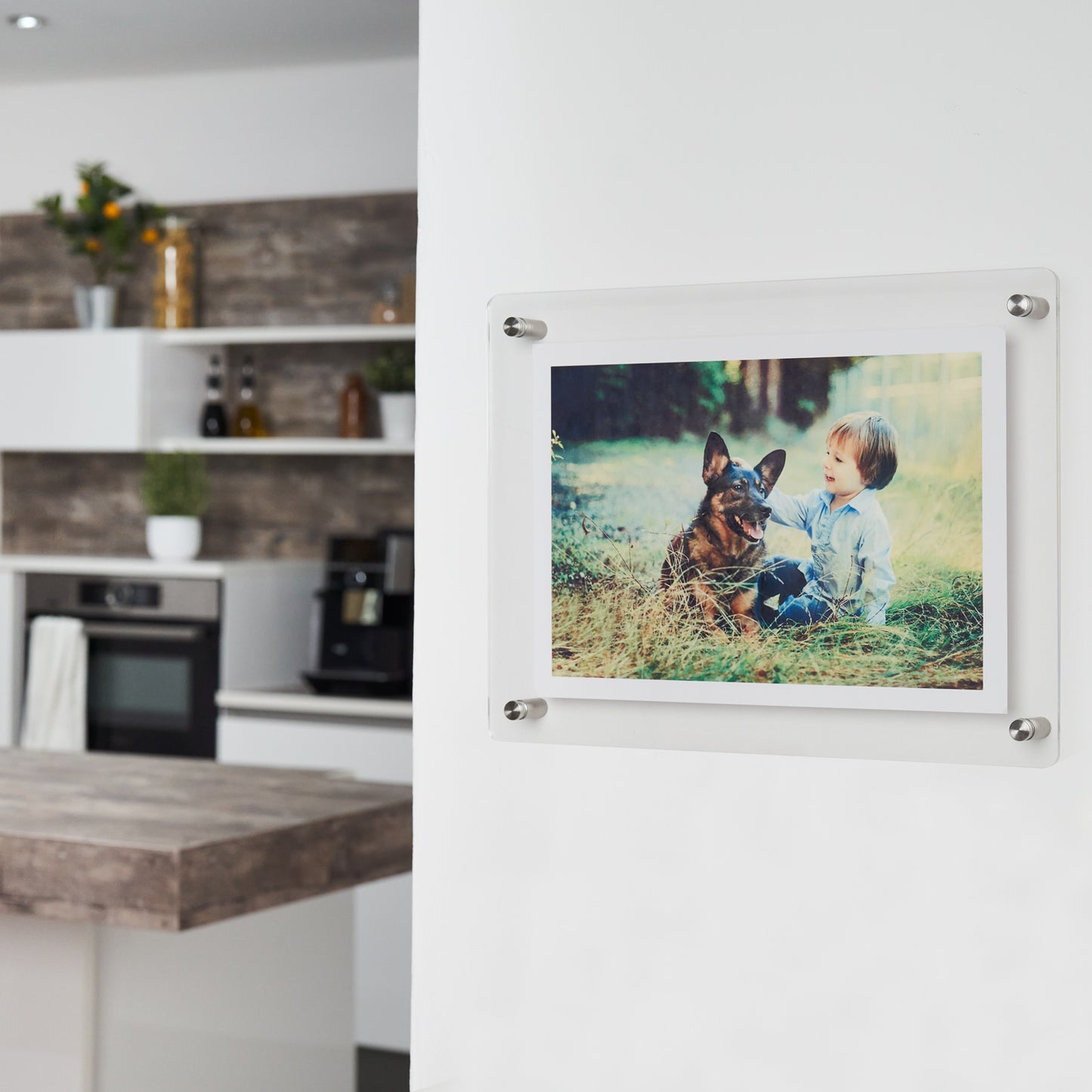 Scribble Wall Mounted Clear Acrylic Photo/Certificate Frame for A4 Prints