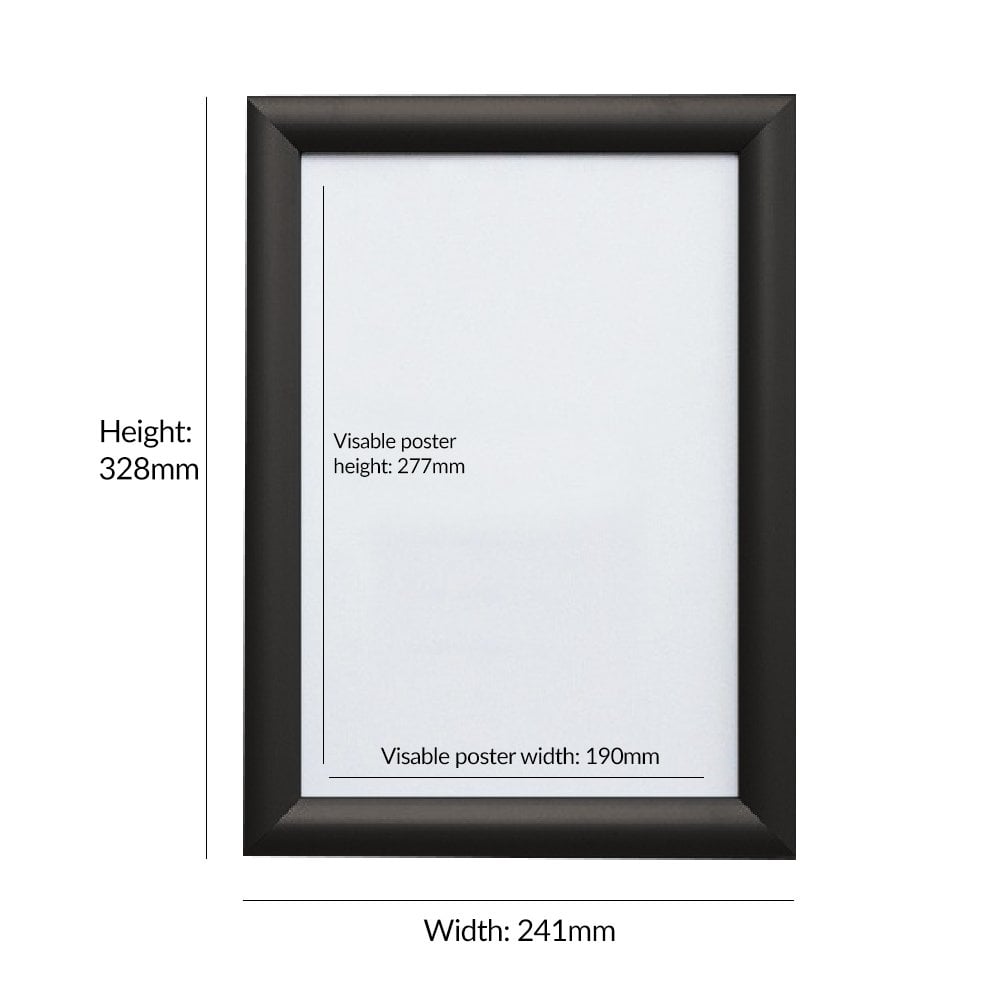 Scribble A4 Snap Frame dimensions