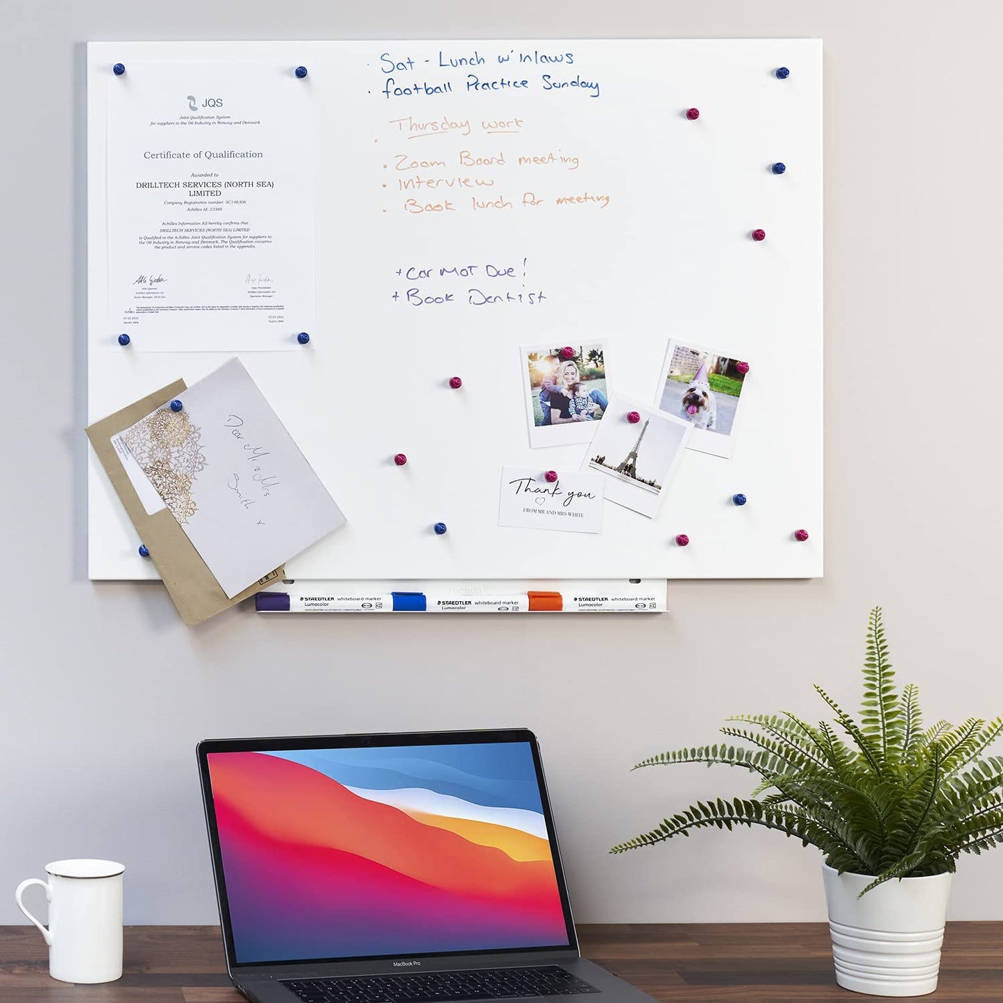 SKIN Frameless Magnetic Whiteboard