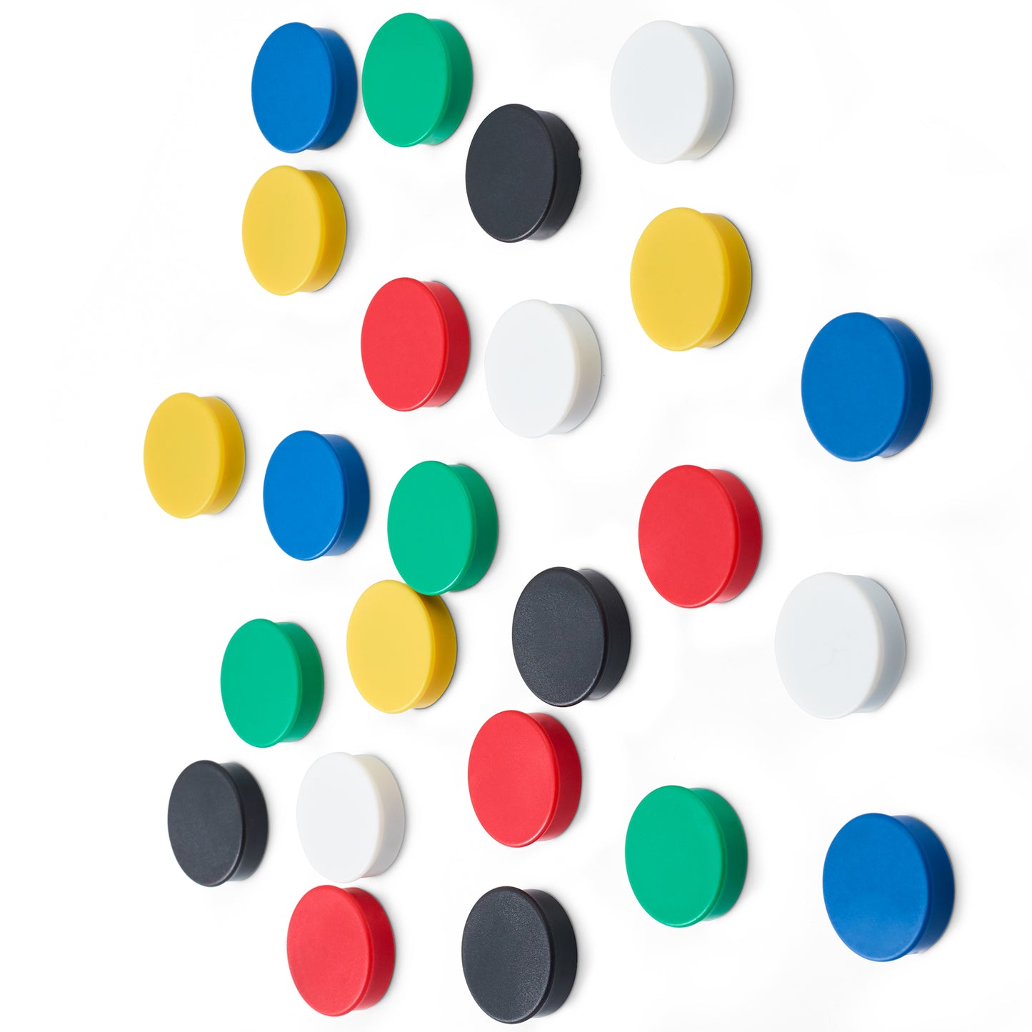 Colourful Round 25mm Whiteboard Magnets, Assorted Colours