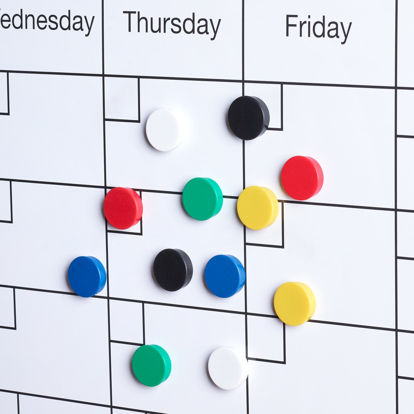 Colourful Round 25mm Whiteboard Magnets, Assorted Colours