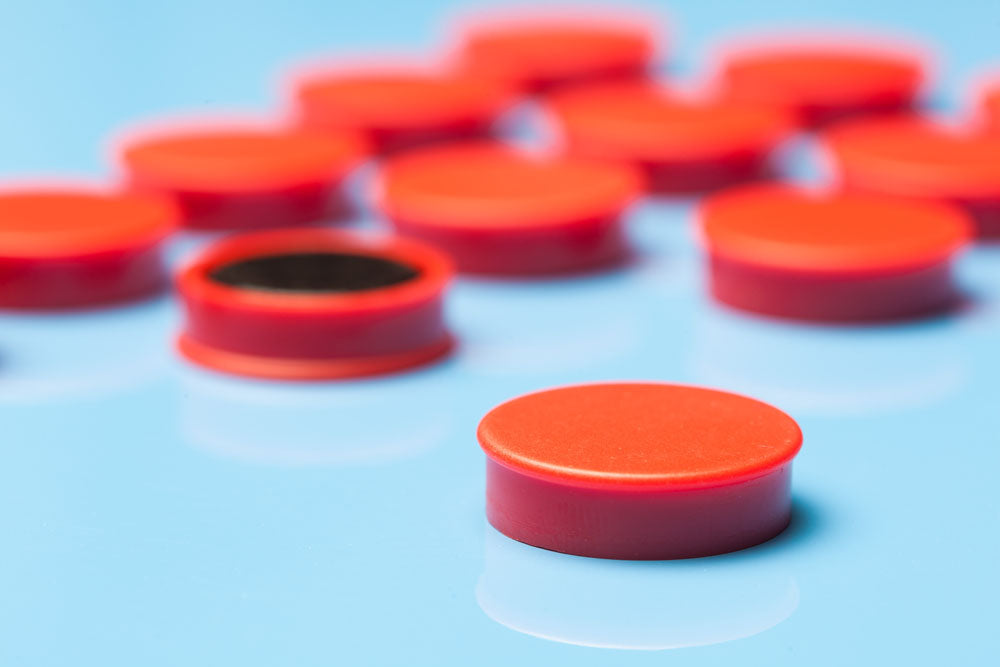 Colourful Round 25mm Whiteboard Magnets, Assorted Colours
