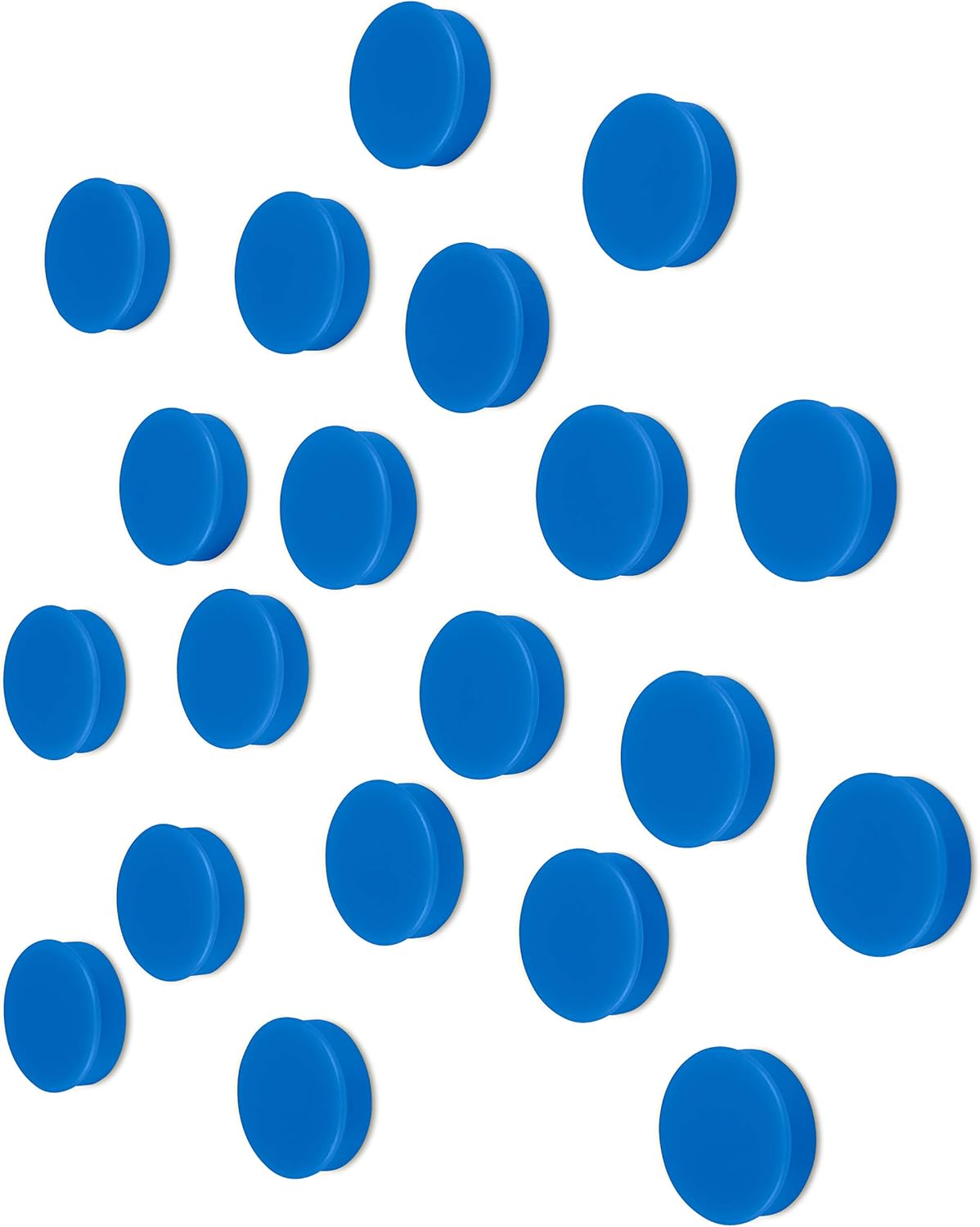 Scribble Direct 25mm (1 Inch) Whiteboard & Fridge Magnets - 20 Pack, Colourful Round Magnets for Notice Boards, Home, Office, & School (Blue)