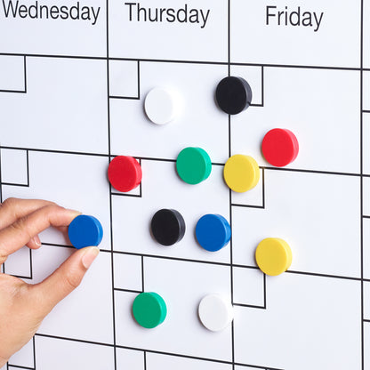 Scribble Everyday Office Magnets – 24 Pack - Assorted Colours