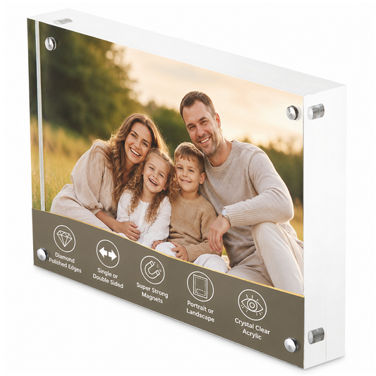 6x4 Magnetic Acrylic Photo Block