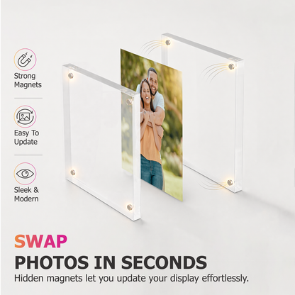 6x4 Magnetic Acrylic Photo Block