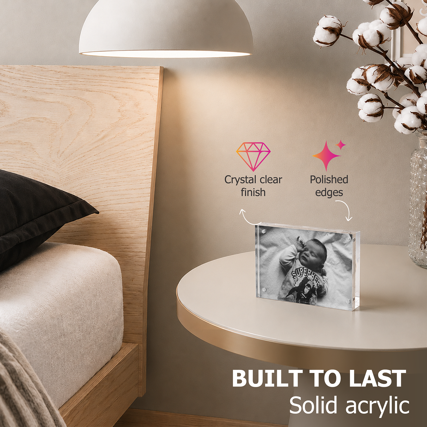 6x4 Magnetic Acrylic Photo Block