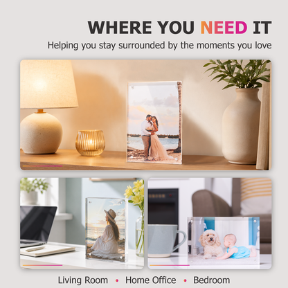 6x4 Magnetic Acrylic Photo Block