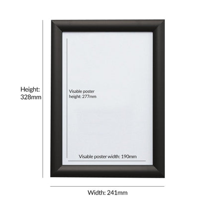 A4 Snap Frame dimensions