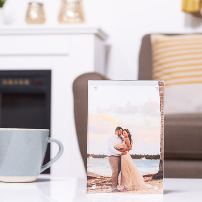 ACB1 6X4 Photo Block ASIN B00HP4FSZ6 standing portrait on coffee table